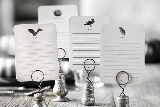Vintage Halloween Journaling Cards / Printable Digital