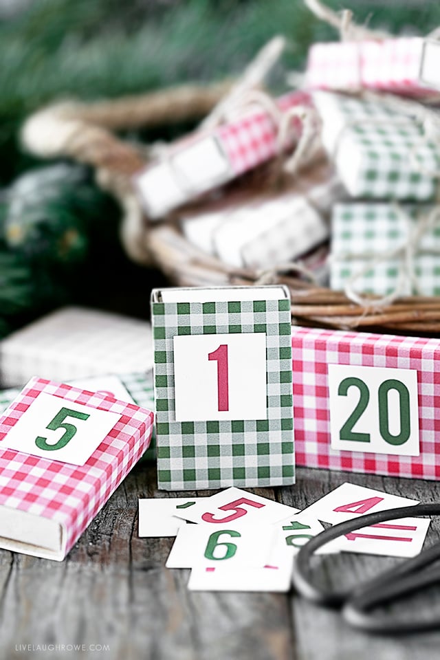 Seriously ADORABLE Matchbox Advent Calendar. Simple enough that it can be pulled off in a time crunch too. FREE Printables to boot. livelaughrowe.com