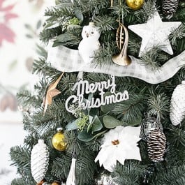 Beautiful Silver and Gold Christmas Tree. livelaughrowe.com