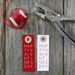 Sweet and simple typography printable valentine tags. Two color options and FREE! Print yours at livelaughrowe.com