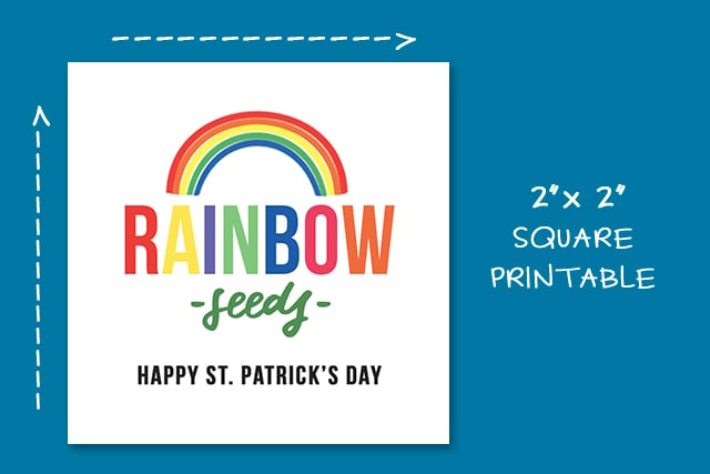 A darling St. Patrick's Day Gift Idea with a free rainbow printable and green gingham pillow box! Grab yours at livelaughrowe.com