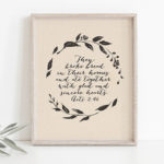 Love this wall print using the scripture found in Acts 2:46. Two sizes (and colors) available, 8x10 and 16x20 -- both free! Grab yours at livelaughrowe.com
