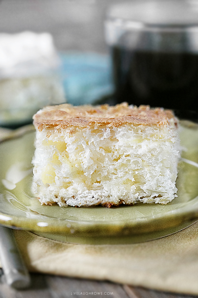 Whip up this TWO ingredient dessert today! This Pumpkin Dump Cake is not only a light dessert option, but it's super easy to make and tastes delicious too! Recipe at livelaughrowe.com