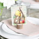 Sweet vintage inspired (and FREE) printable Easter place cards. These are perfectly festive and are great for journaling cards too. Print yours at livelaughrowe.com