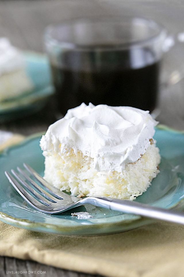 Whip up this TWO ingredient dessert today! This Pumpkin Dump Cake is not only a light dessert option, but it's super easy to make and tastes delicious too! Recipe at livelaughrowe.com