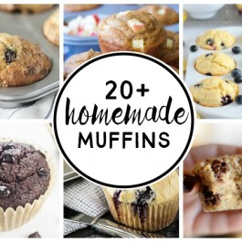Over TWENTY delicious homemade muffins to peruse! Find a new recipe or two -- great for breakfast, brunch, dessert or snacks. More at livelaughrowe.com