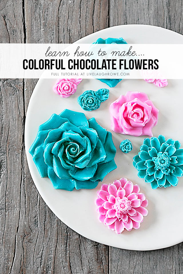 colorful chocolate flowers