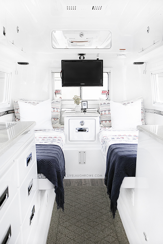 Take a look inside our Oliver Travel Trailer, a high quality fiberglass trailer that we recently purchased! It's built for use in all four seasons as well. More at livelaughrowe.com