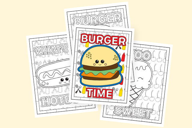 summer cookout coloring pages