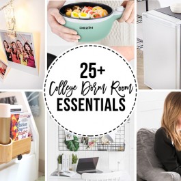 25+ College Dorm Room Essentials — from organization to decor to small appliances, take a look and find some great inspiration. Learn more at livelaughrowe.com