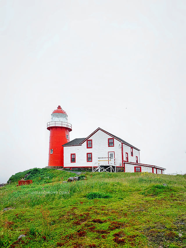 Lighthouse in Ferryland, Newfoundland and Labrador, Canada. Learn more at livelaughrowe.com