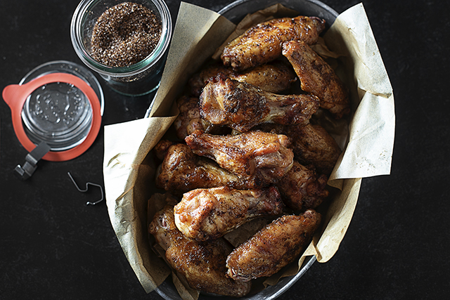Plated Smoked Chicken Wings