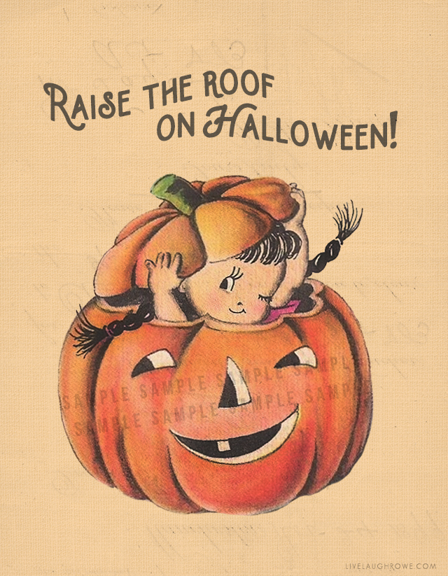 Free Halloween Printable Vintage Inspired Card Live Laugh Rowe