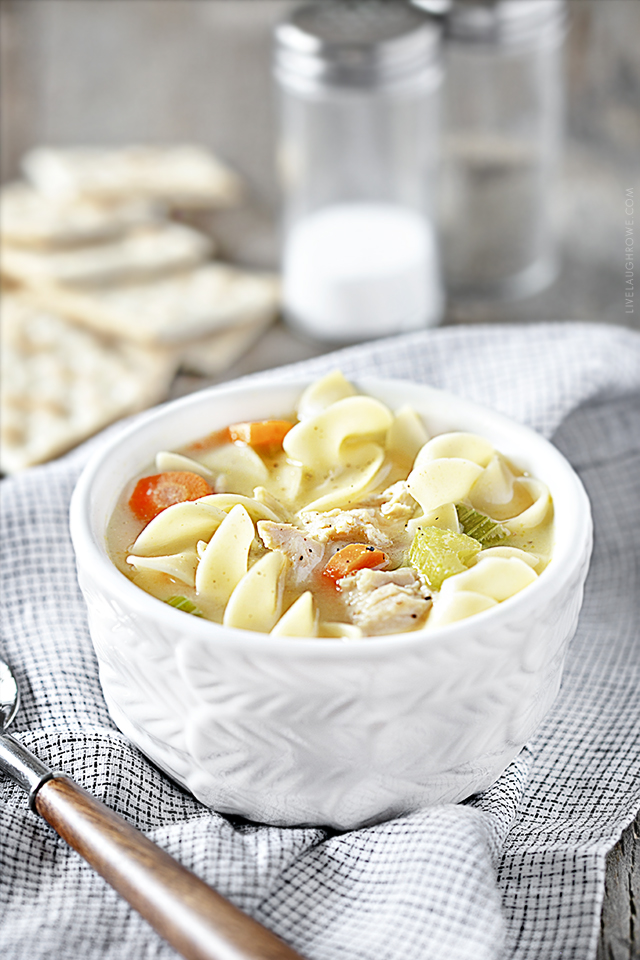 Crockpot Chicken Noodle Soup {So Easy!} - The Girl on Bloor