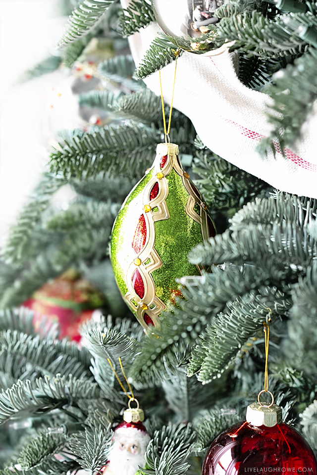 Oblong Ornament on Tree