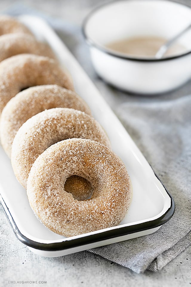 Apple Cider Donuts on a Tray