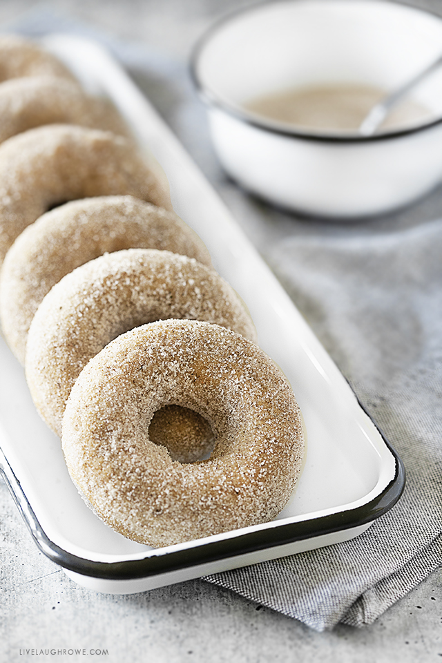 Apple Cider Donuts on a Tray