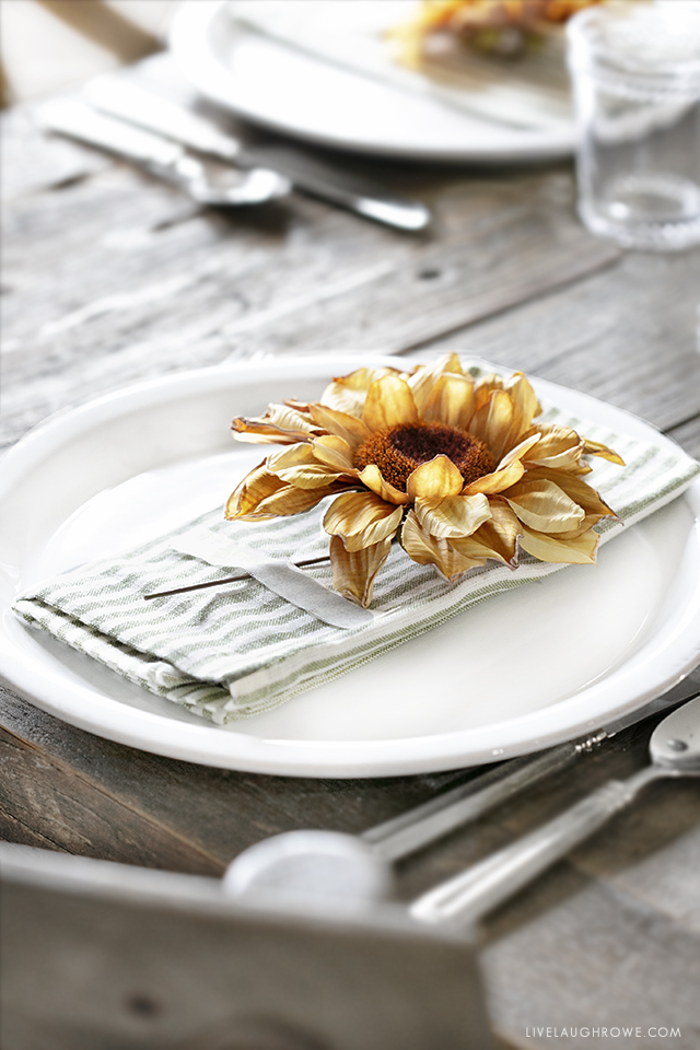 Sunflower Stem Place Setting