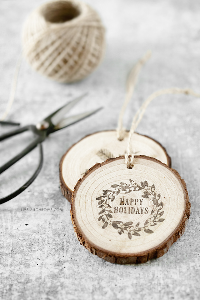 Wood Slice Christmas Ornaments