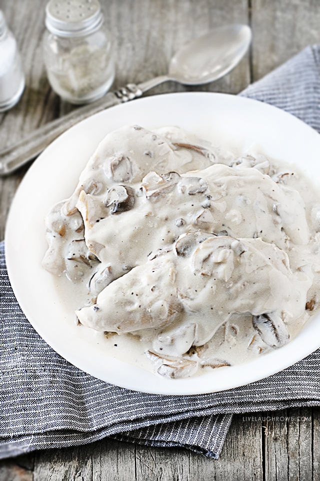 Bowl of Crockpot Chicken