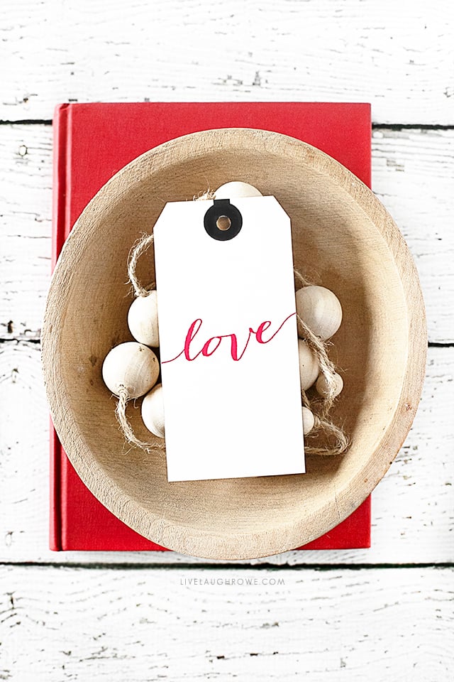 Styled Valentine's Day Gift Tag