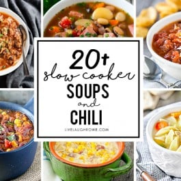 Slow Cooker Soups and Chili Recipes Collage