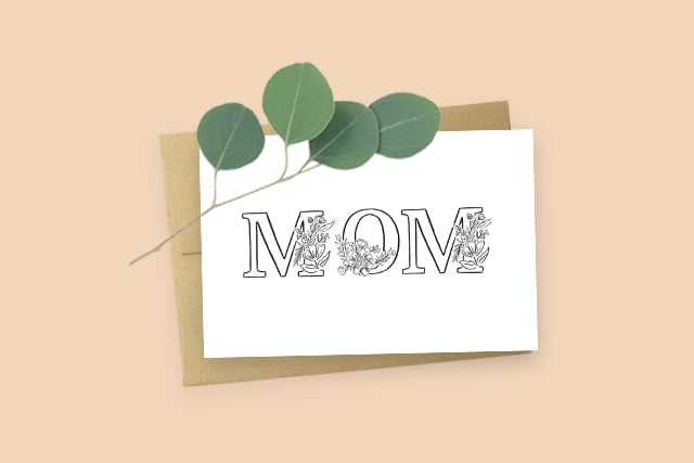 Mom Card and Eucalyptus