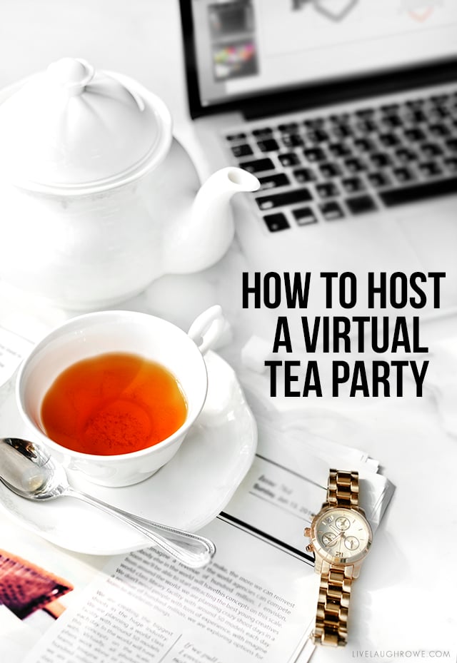 Host a Virtual Tea Party Graphic