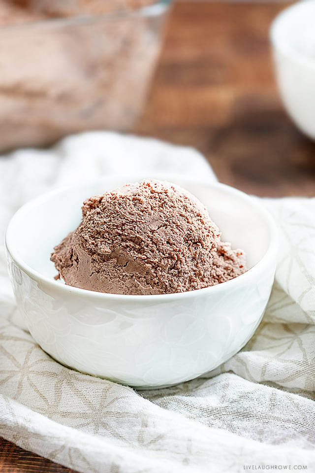 Bowl of Keto Chocolate Ice Cream