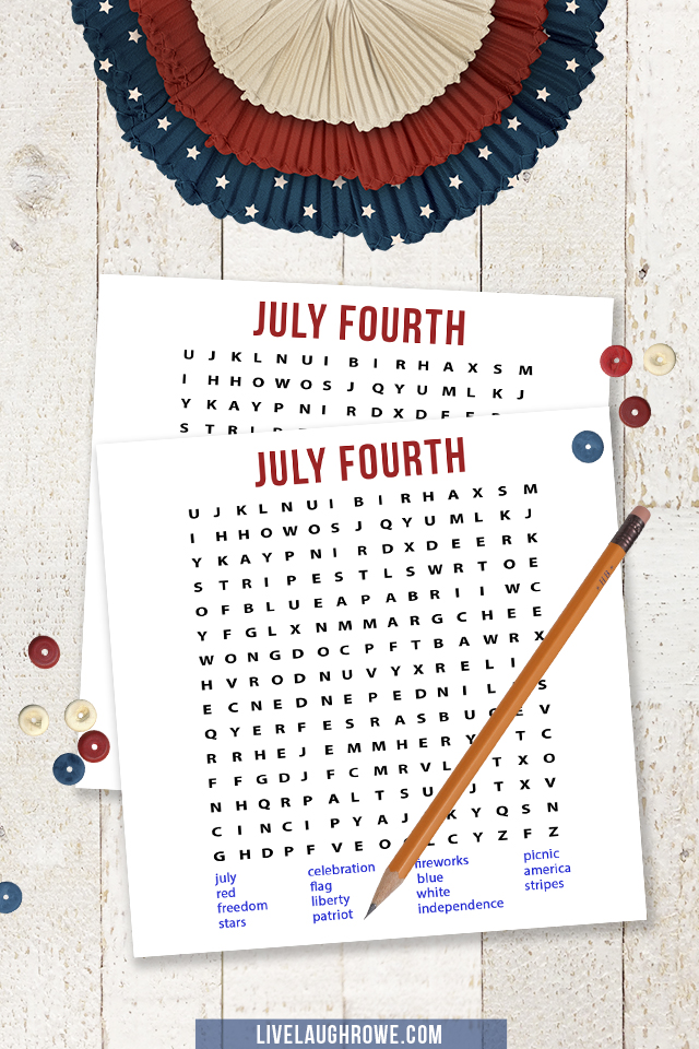 Word Search Printable