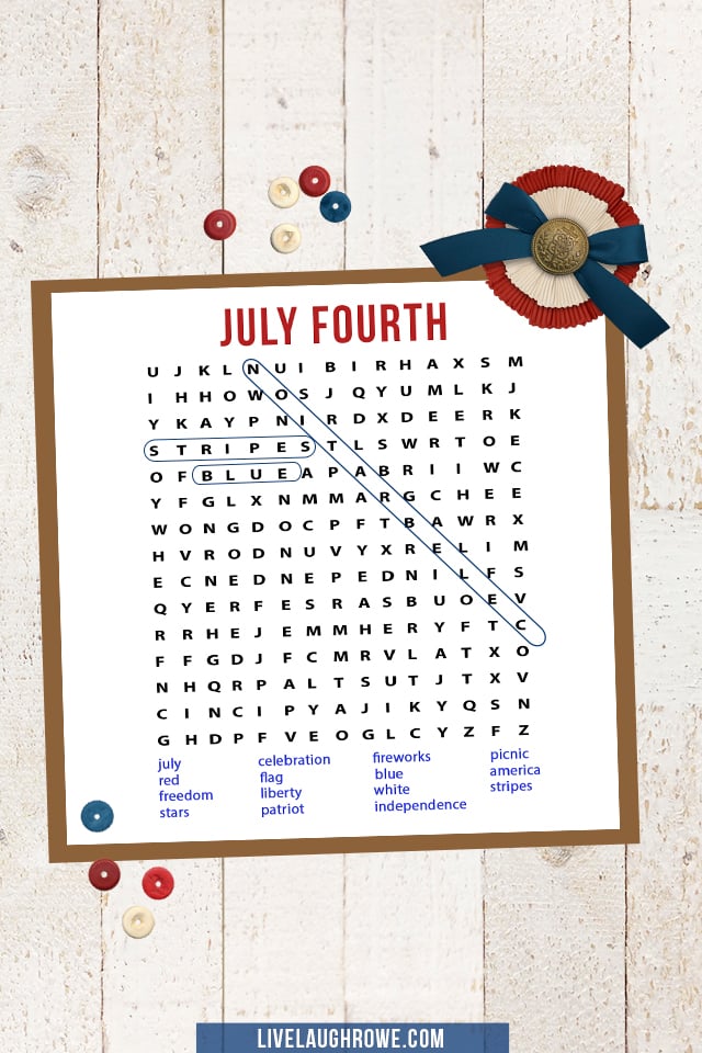 July 4th Word Search