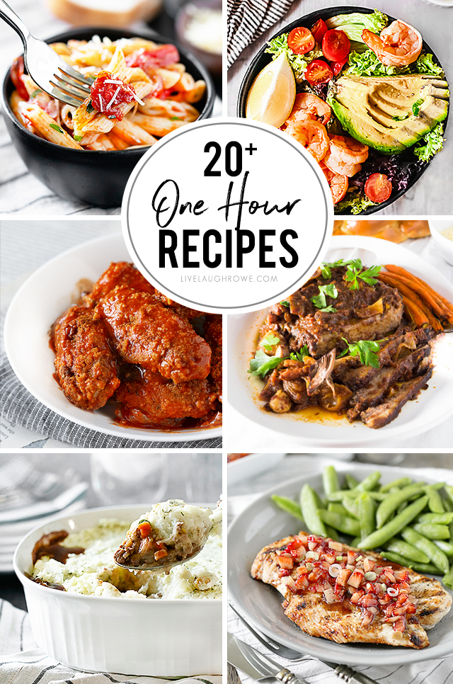 Collage of One Hour Recipes