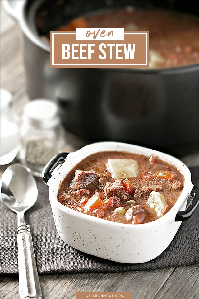 warm up with a bowl of oven beef stew