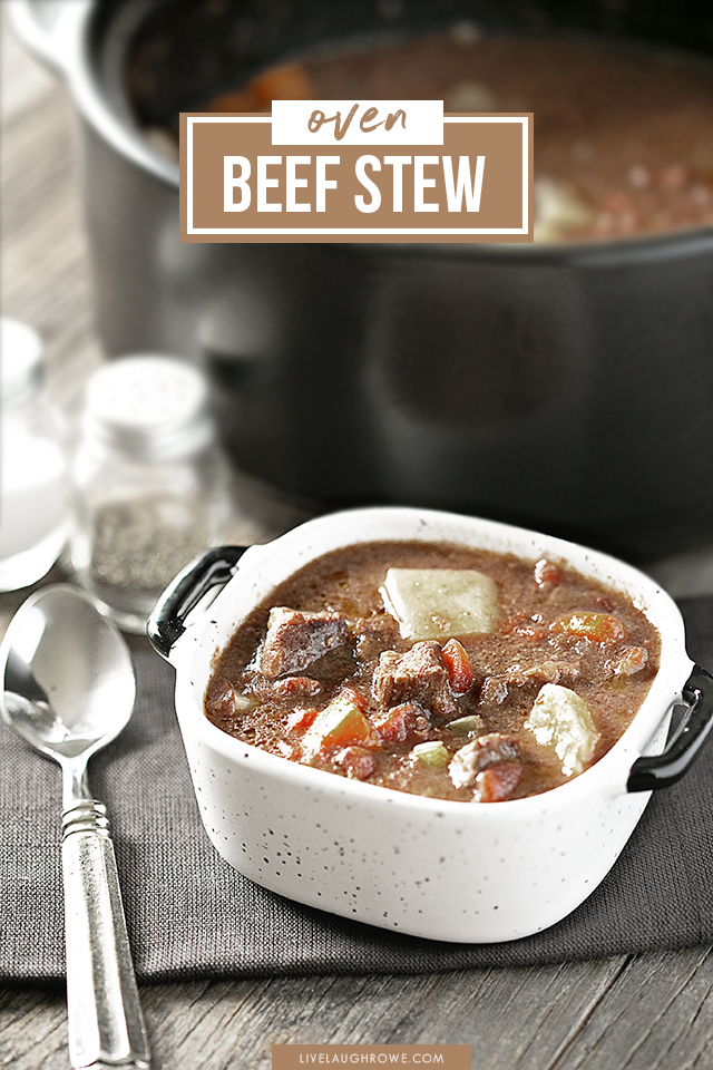 warm up with a bowl of oven beef stew