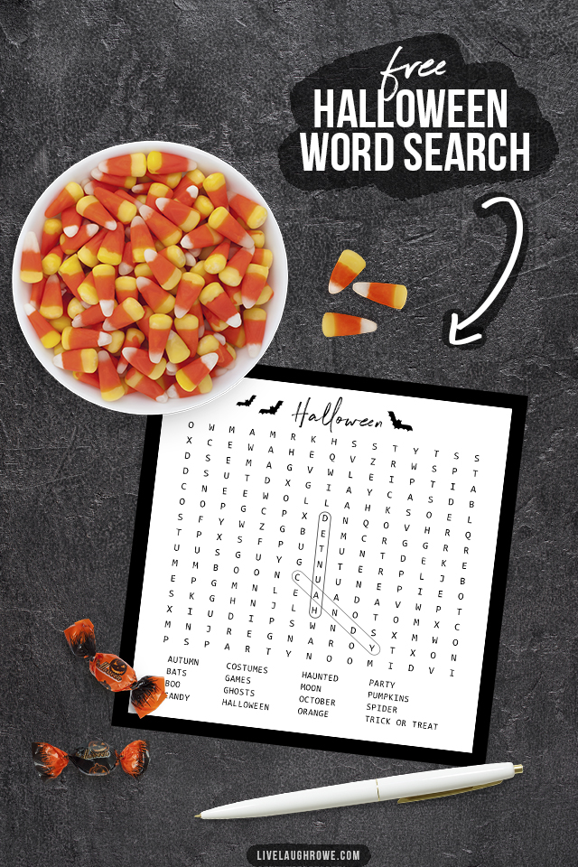 Halloween Word Search