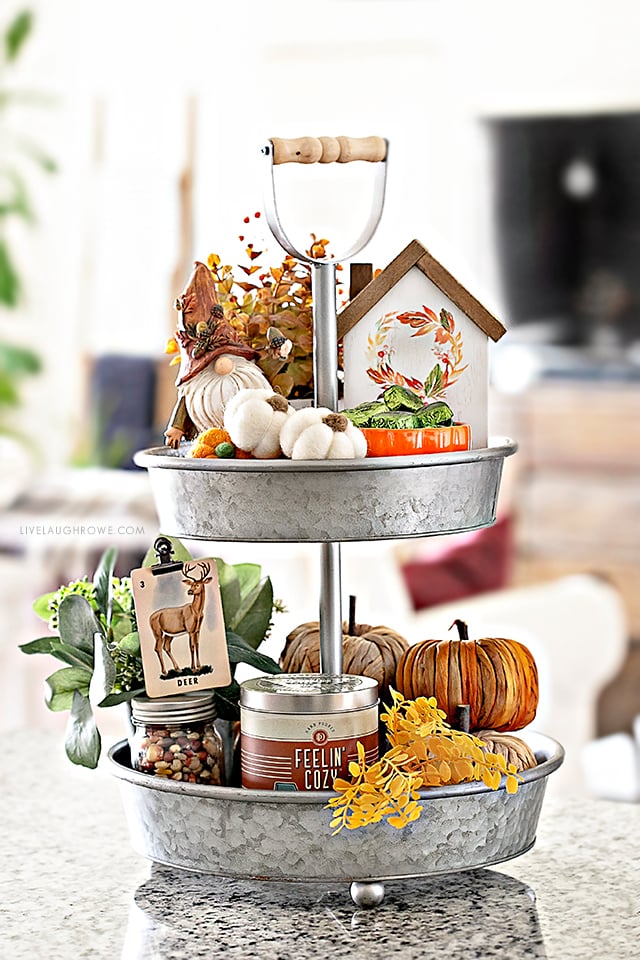 Fall Two-Tiered Tray