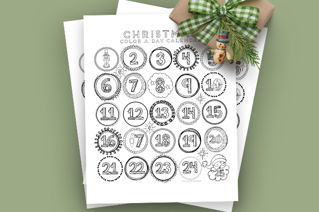 Christmas Coloring Page | Advent Countdown - Live Laugh Rowe