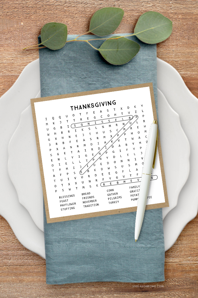 Word Search Printable