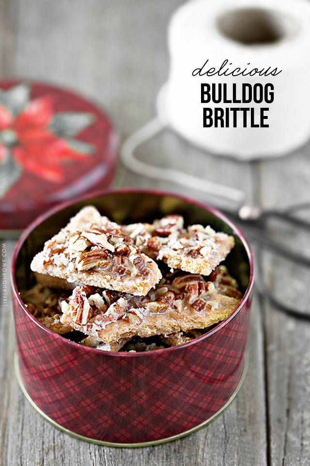 Holiday Tin of Bulldog Brittle