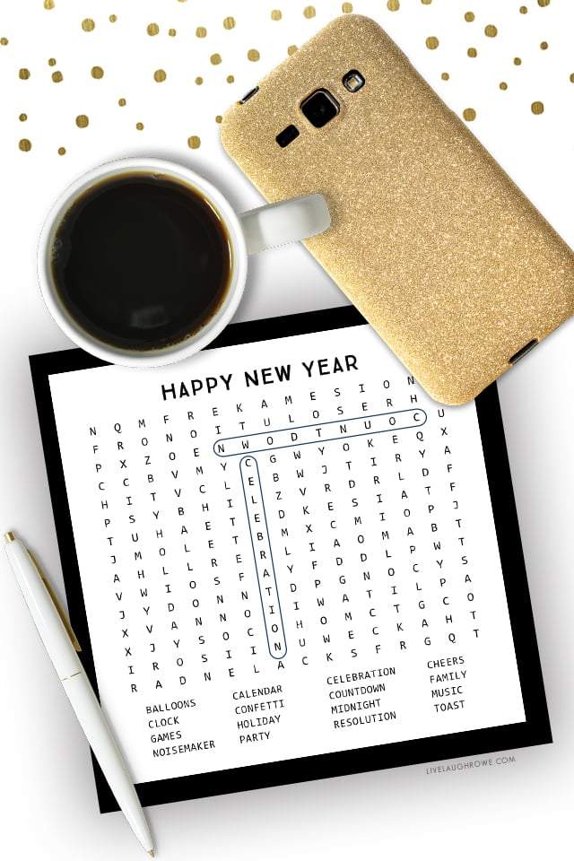 New Year's Word Search