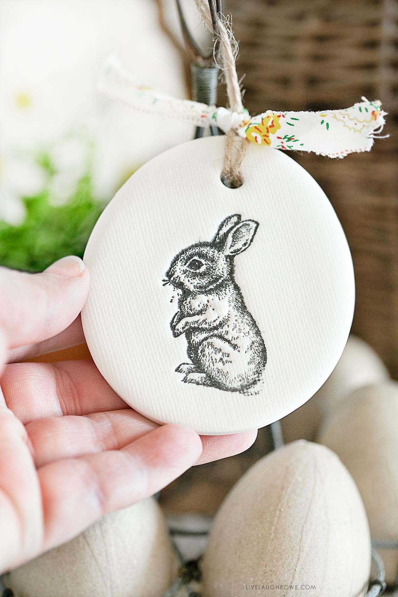 Rabbit Polymer Clay Ornaments.