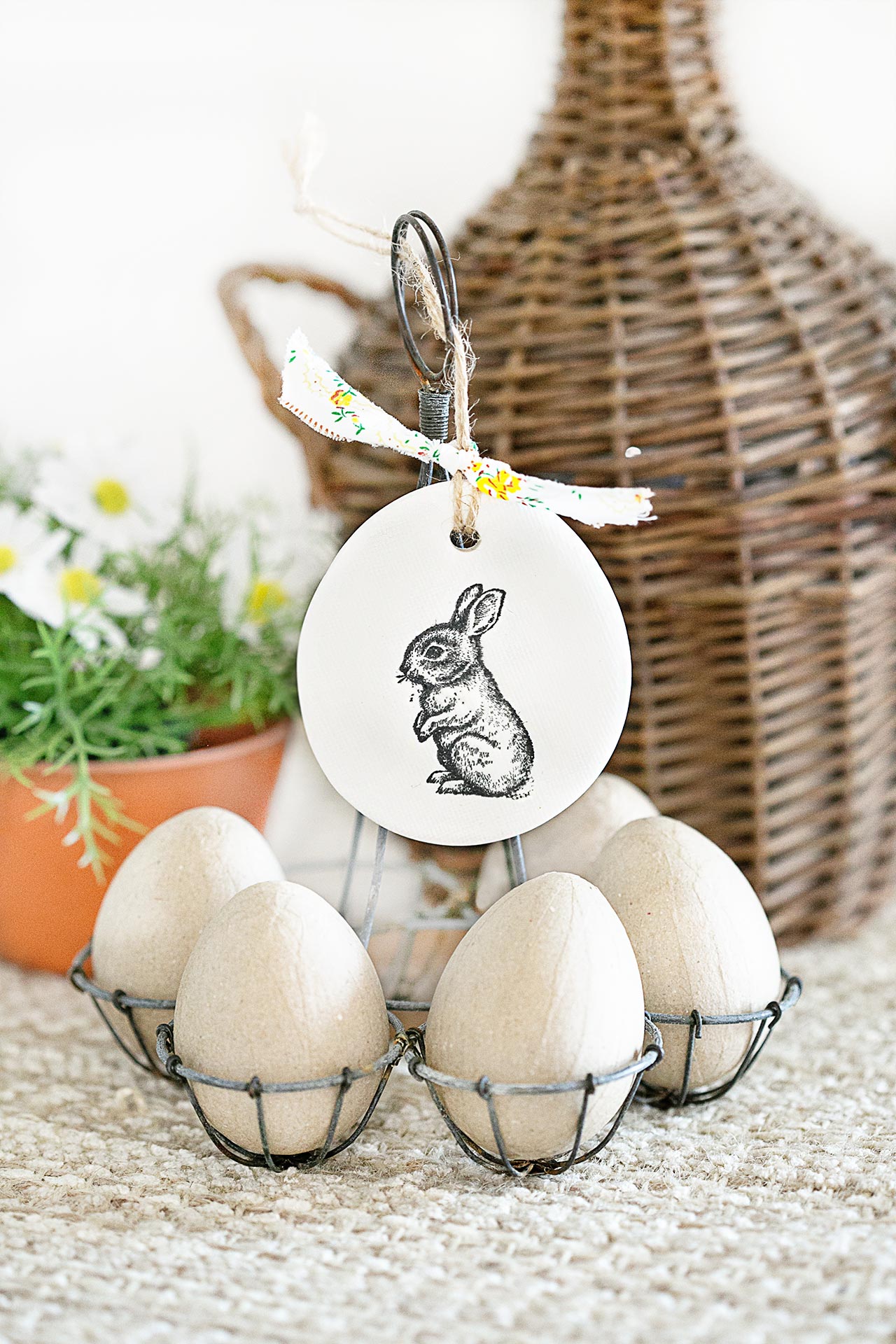 Rabbit Polymer Clay Ornaments.