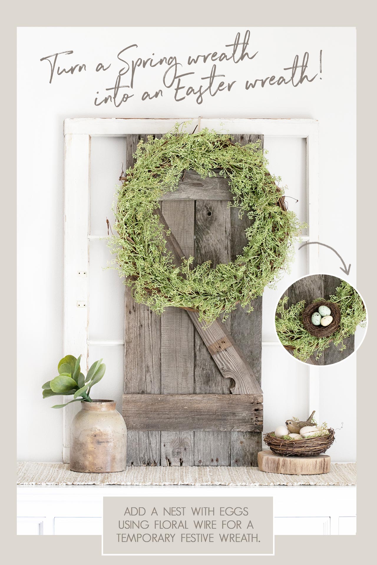 Garland Wreath for Spring  How-To Wreath - Live Laugh Rowe