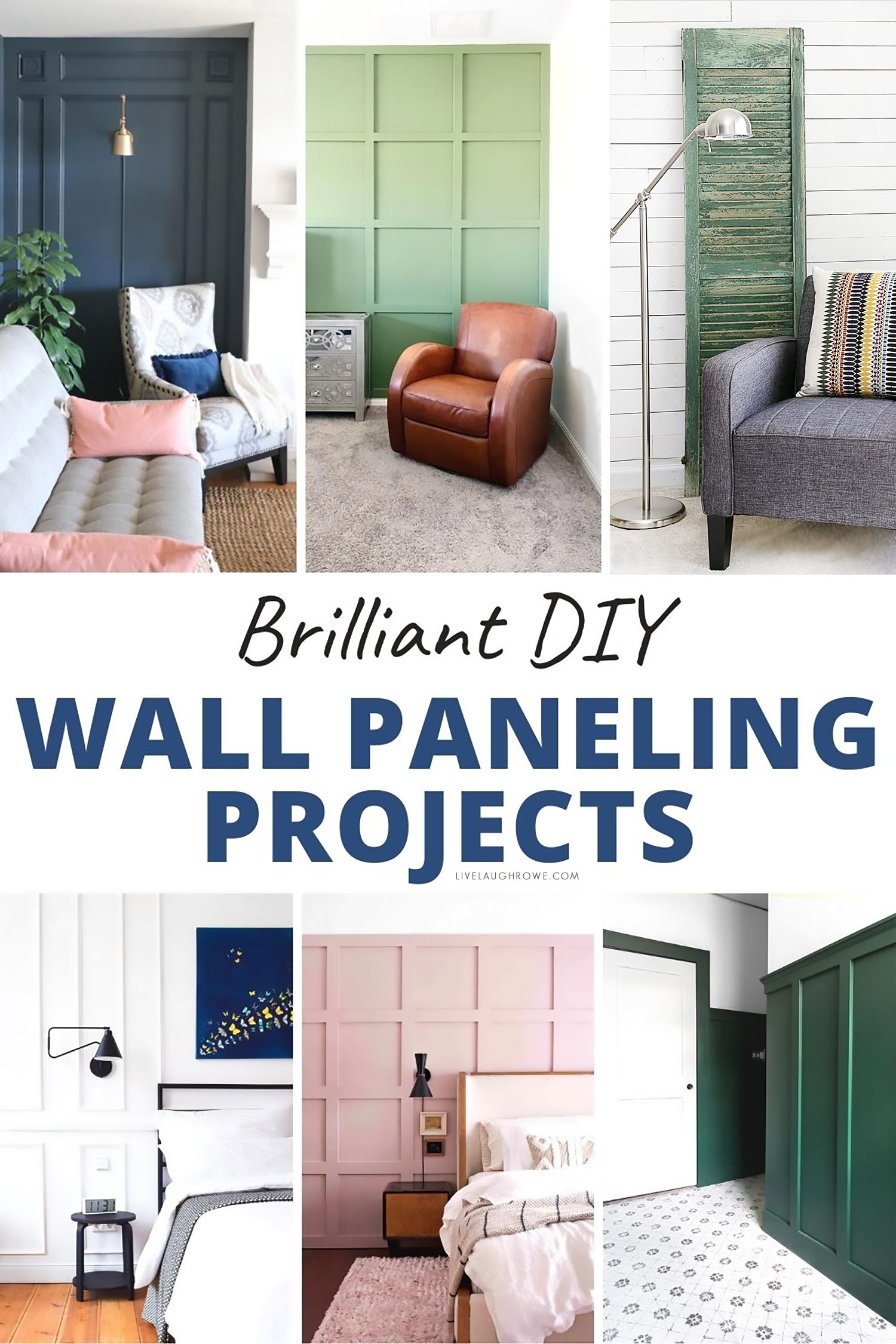 DIY Wall Paneling Ideas in a Collage
