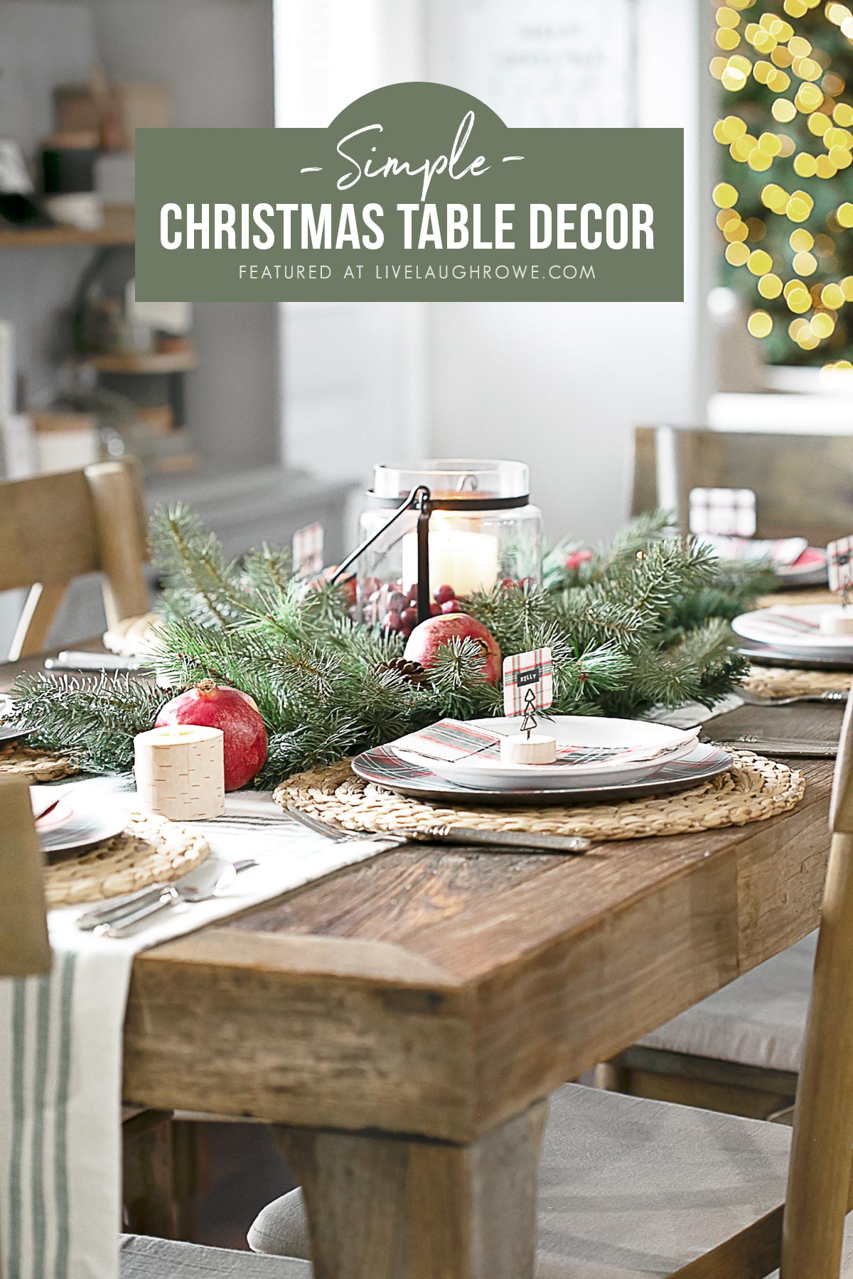 christmas table setting simple