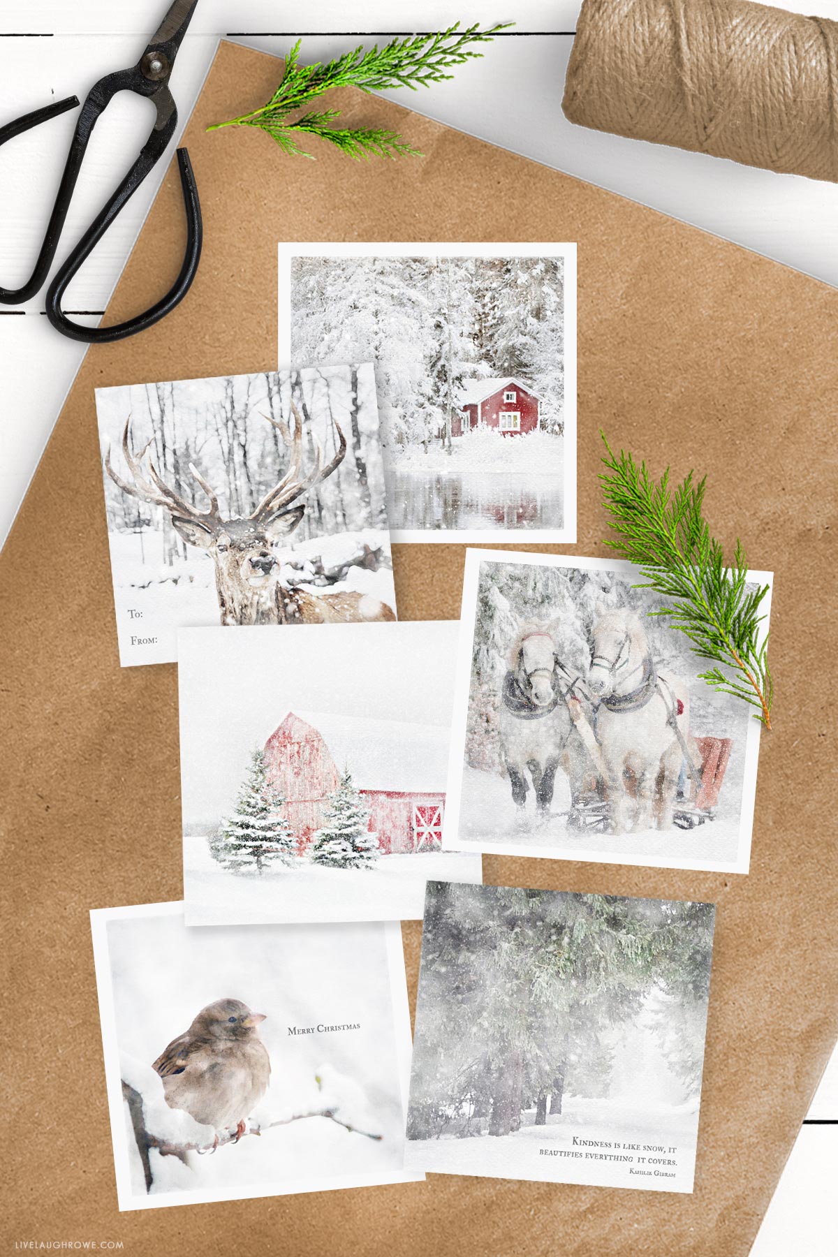 Winter Photo Gift Tags