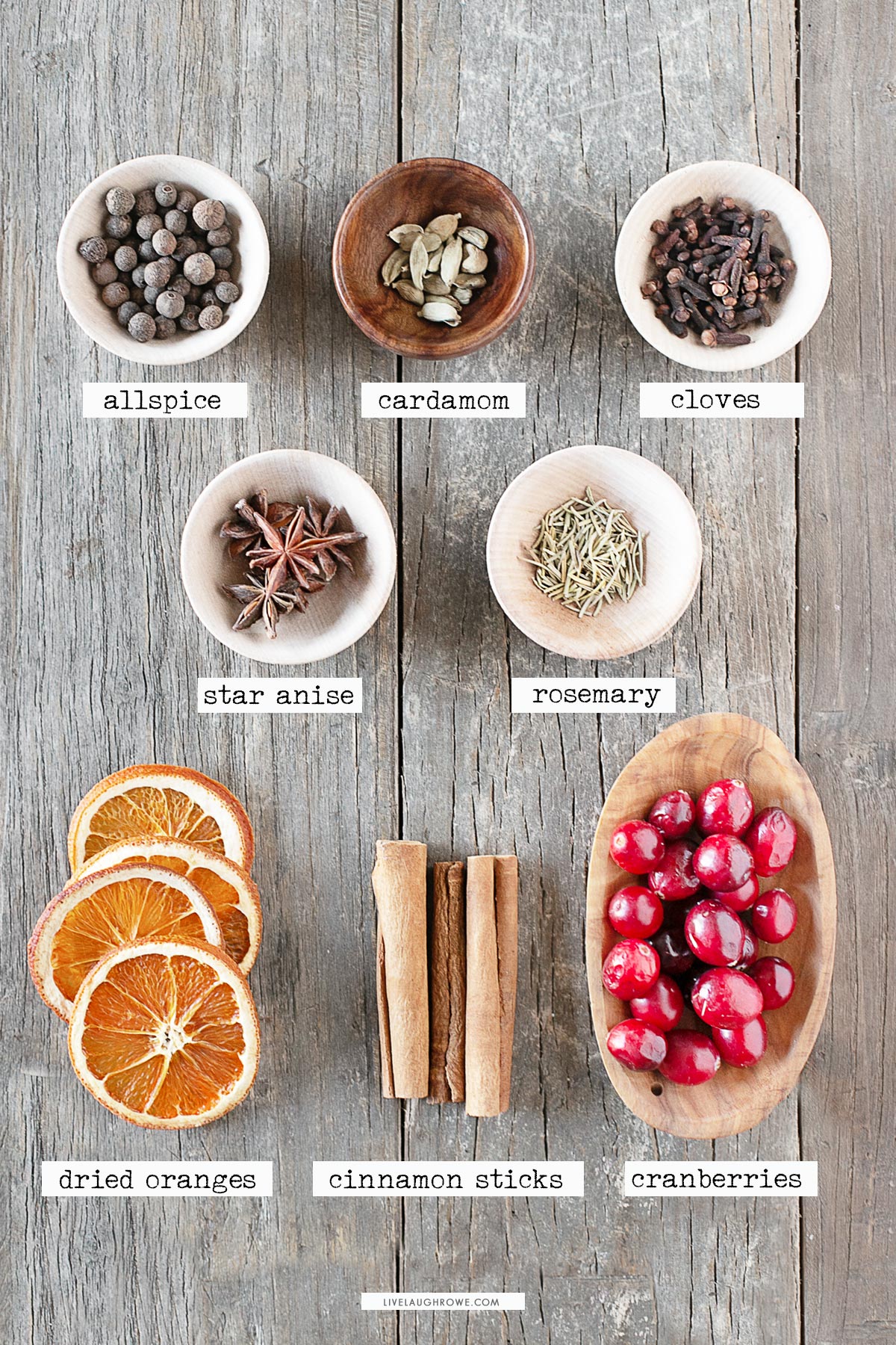 Ingredients for Mulling Spice Recipe