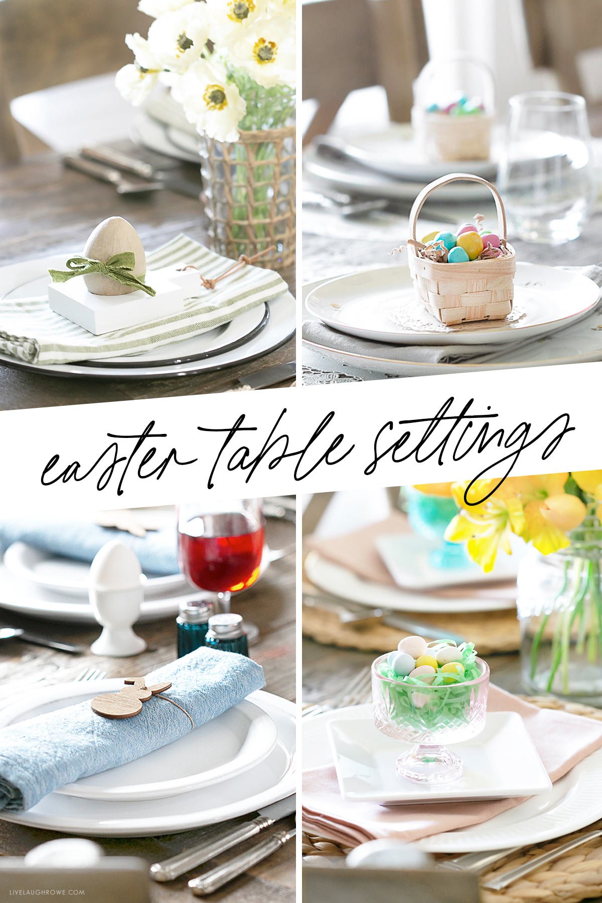Easter Table Settings Collage