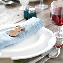 Easter Table Setting with Rabbit Napkin Ring