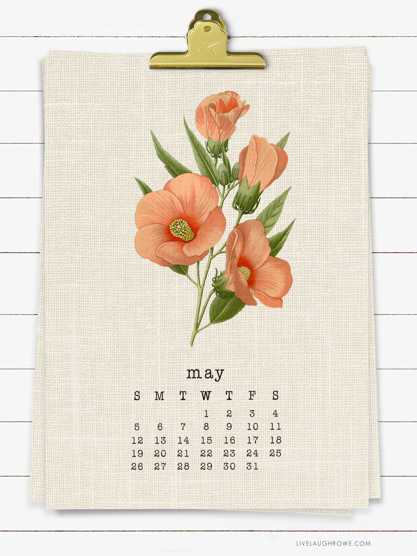 Vintage Botanical Calendar